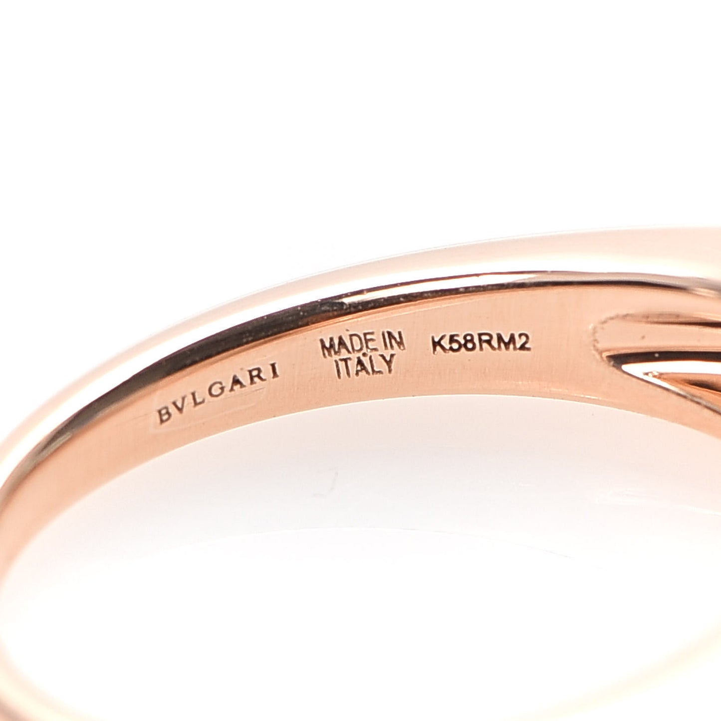 18K Rose Gold Mother of Pearl MVSA Ring 51 5.75