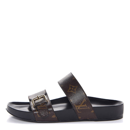 Louis Vuitton Monogram Bom Dia Mule Sandals 36 Black 1 of 9