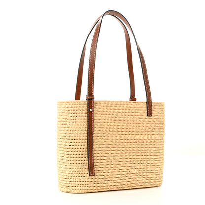 Loewe Raffia Small Square Basket Tote Bag Natural Tan 3 of 10