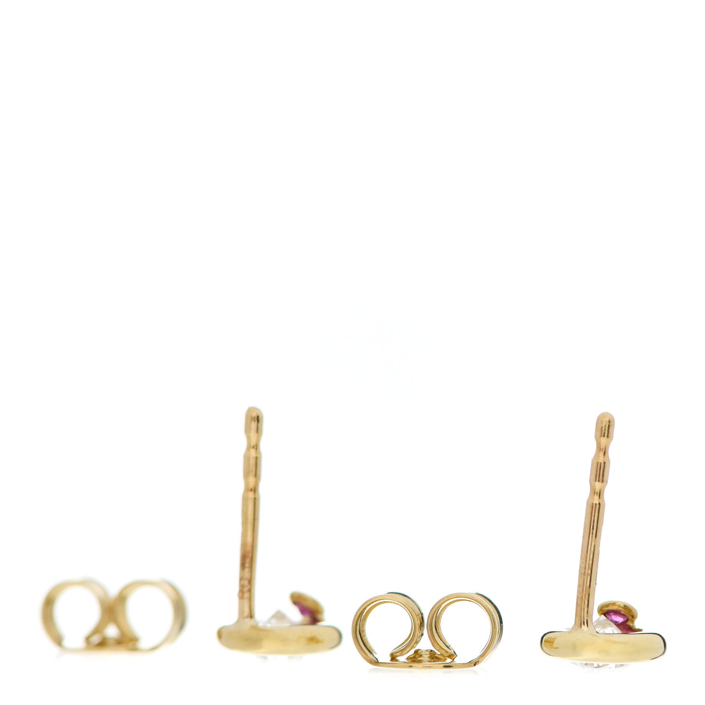 18K Yellow Gold Diamond .38ctw Bezel Stud Earrings