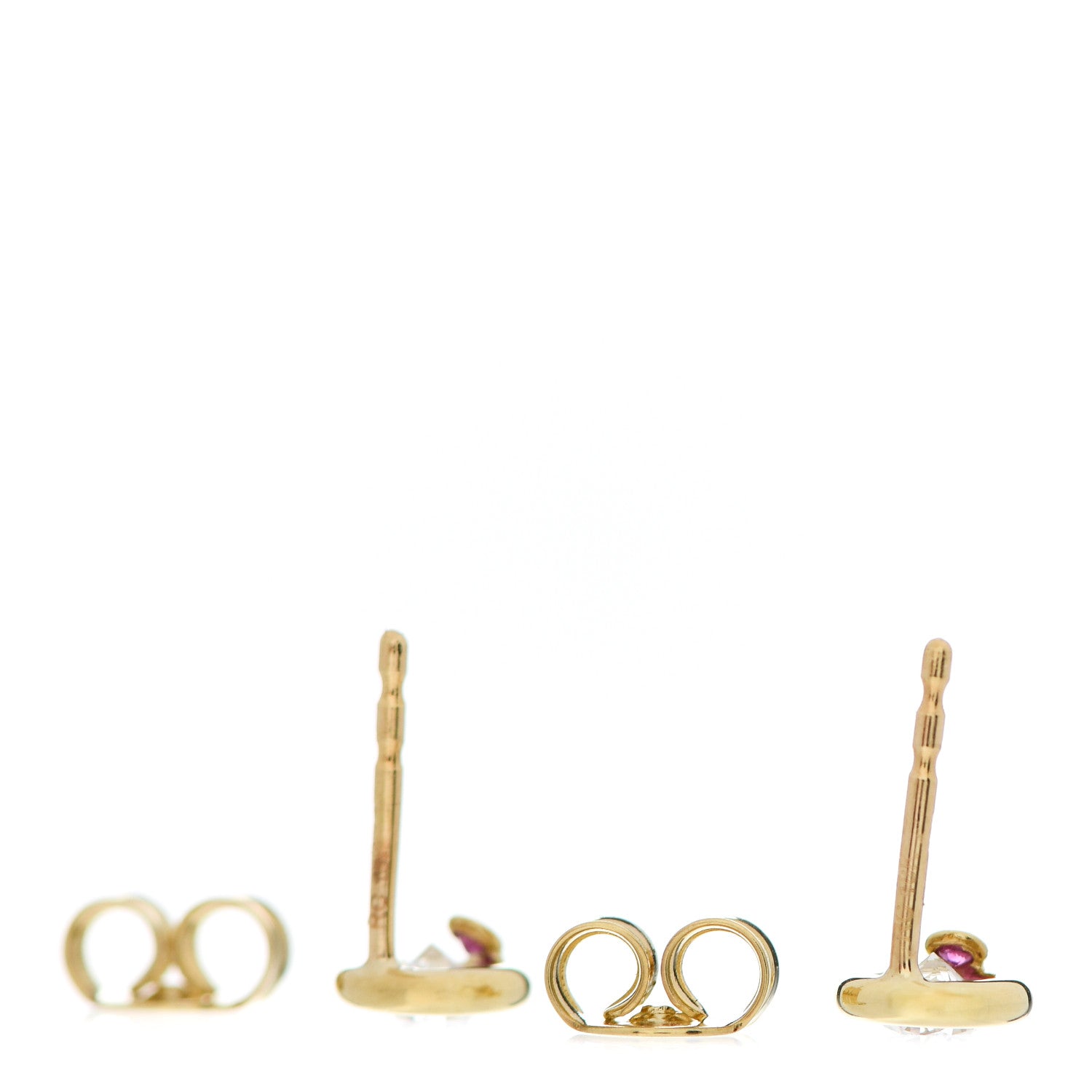 Roberto Coin 18K Yellow Gold Diamond .38ctw Bezel Stud Earrings 5 of 5