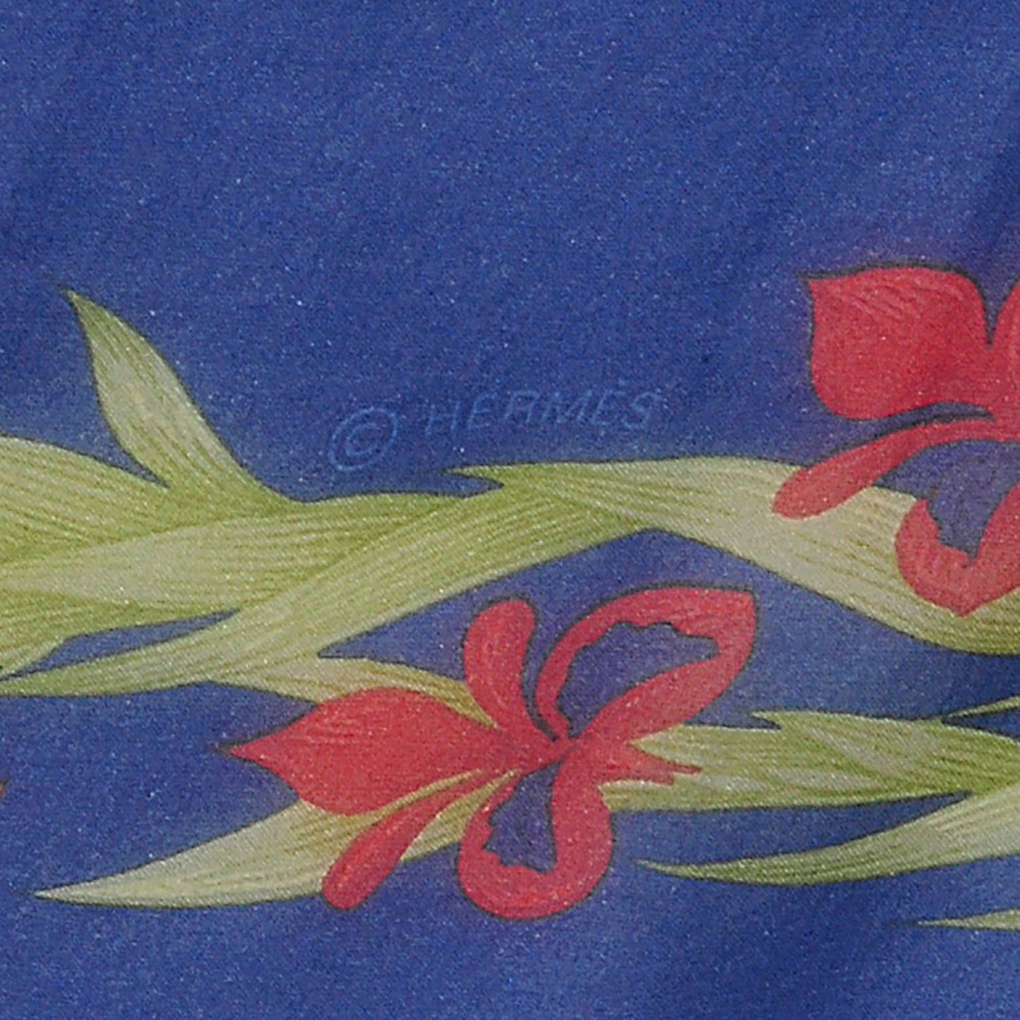Silk Mousseline Cheval Fleuri Scarf 140