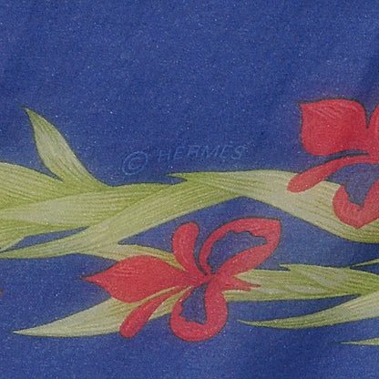 Hermes Silk Mousseline Cheval Fleuri Scarf 140 6 of 6