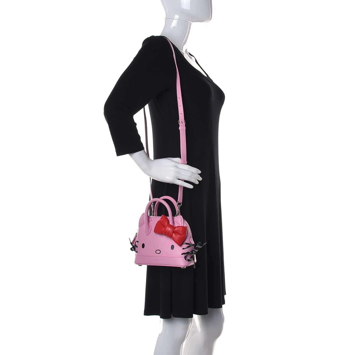Balenciaga Calfskin Hello Kitty XXS Ville Top Handle Bag Pink 2 of 10