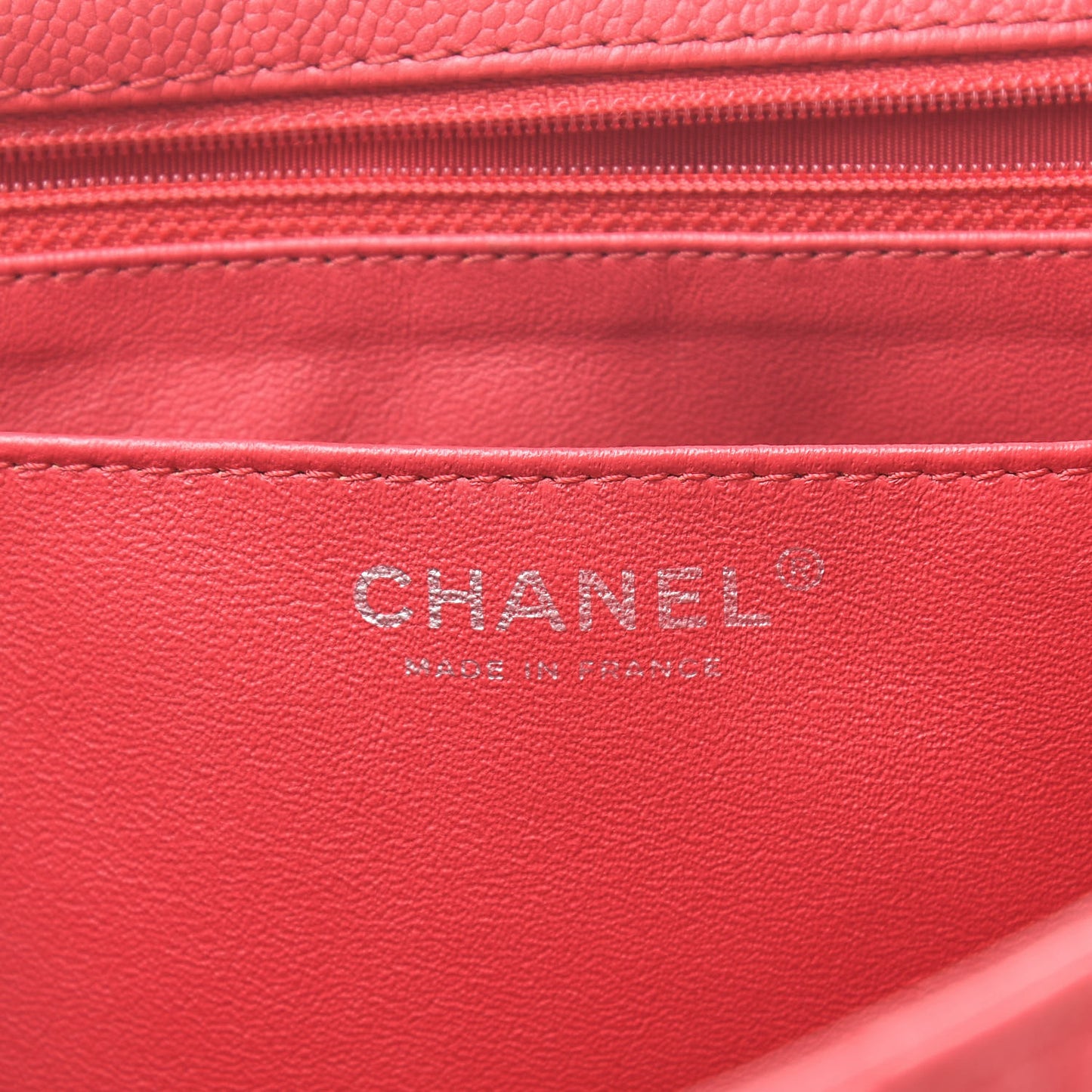 Washed Caviar Quilted Maxi Single Flap Fuchsia
