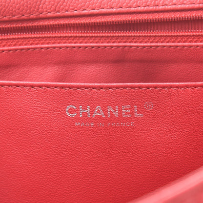 Chanel Washed Caviar Quilted Maxi Single Flap Fuchsia 6 of 13