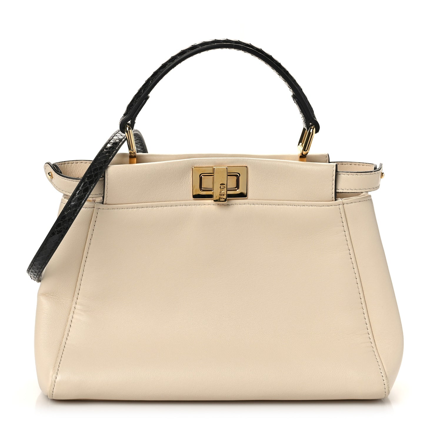Vitello Seta Snakeskin Shiny Nappa Monster Eyes Mini Peekaboo Iconic Satchel White Black