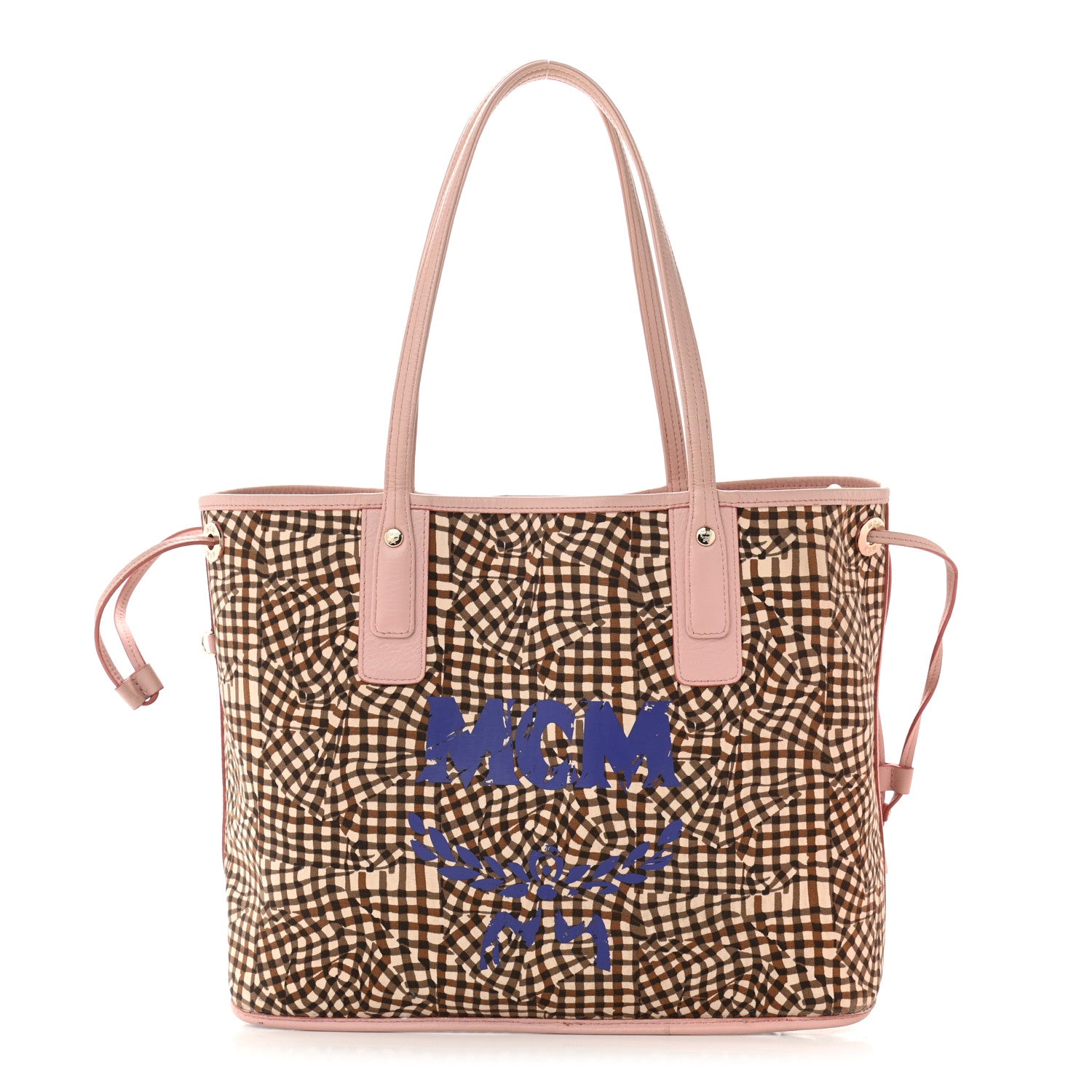 MCM Visetos Medium Liz Reversible Shopper Tote Soft Pink 3 of 19