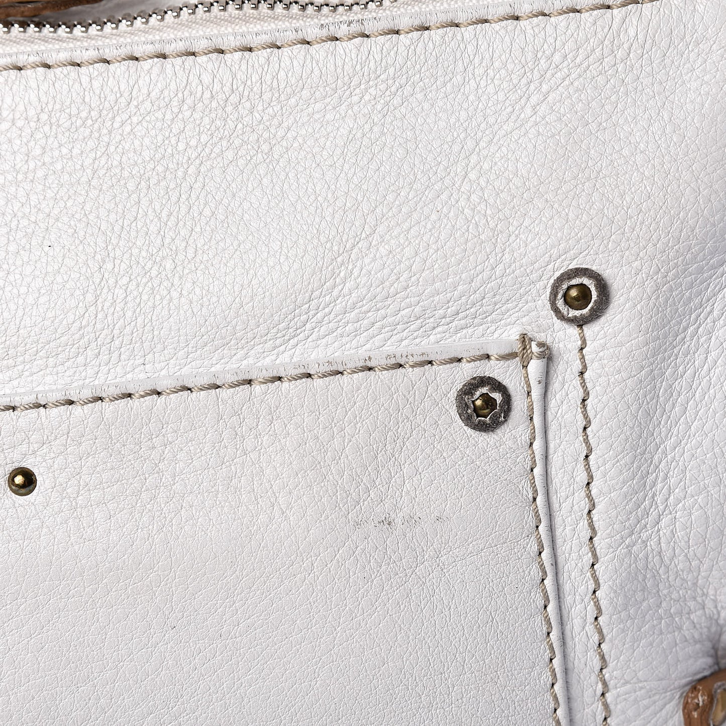 Calfskin Paddington Hobo White