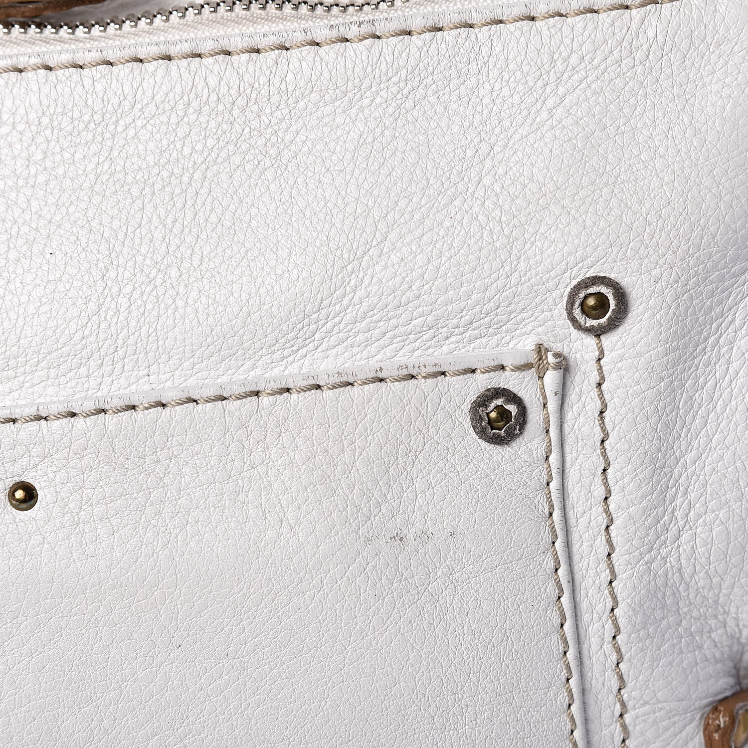 Chloe Calfskin Paddington Hobo White 16 of 36