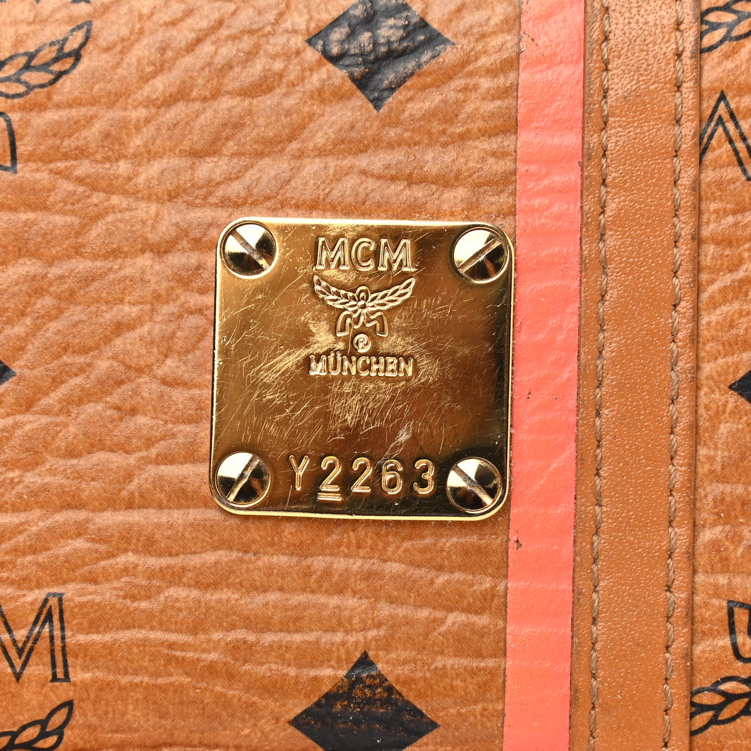 MCM Visetos Striped Trifold Wallet 7 of 10