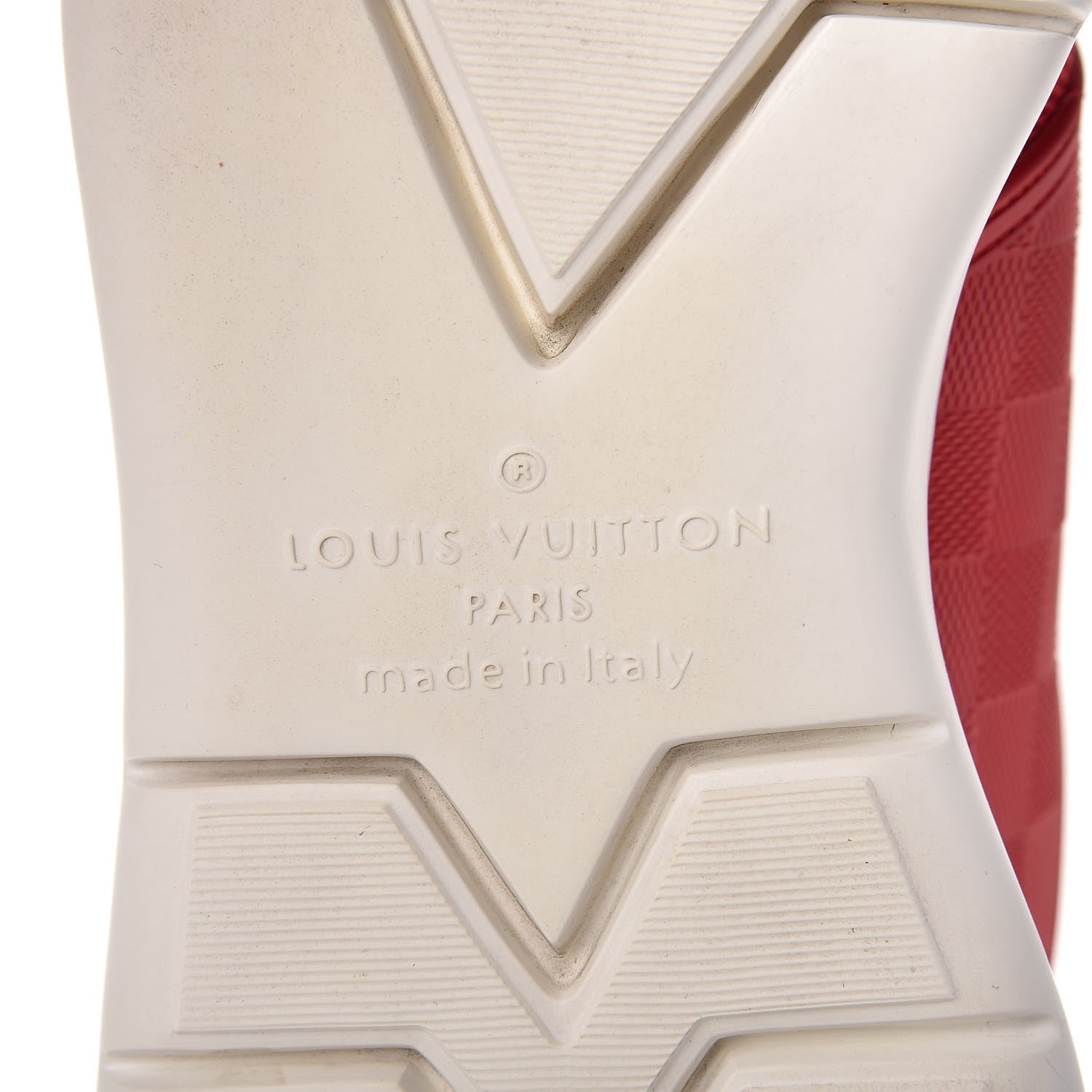 Louis Vuitton Rubber Mesh Suede Damier Fastlane Low Sneakers 8 Rouge 11 of 11