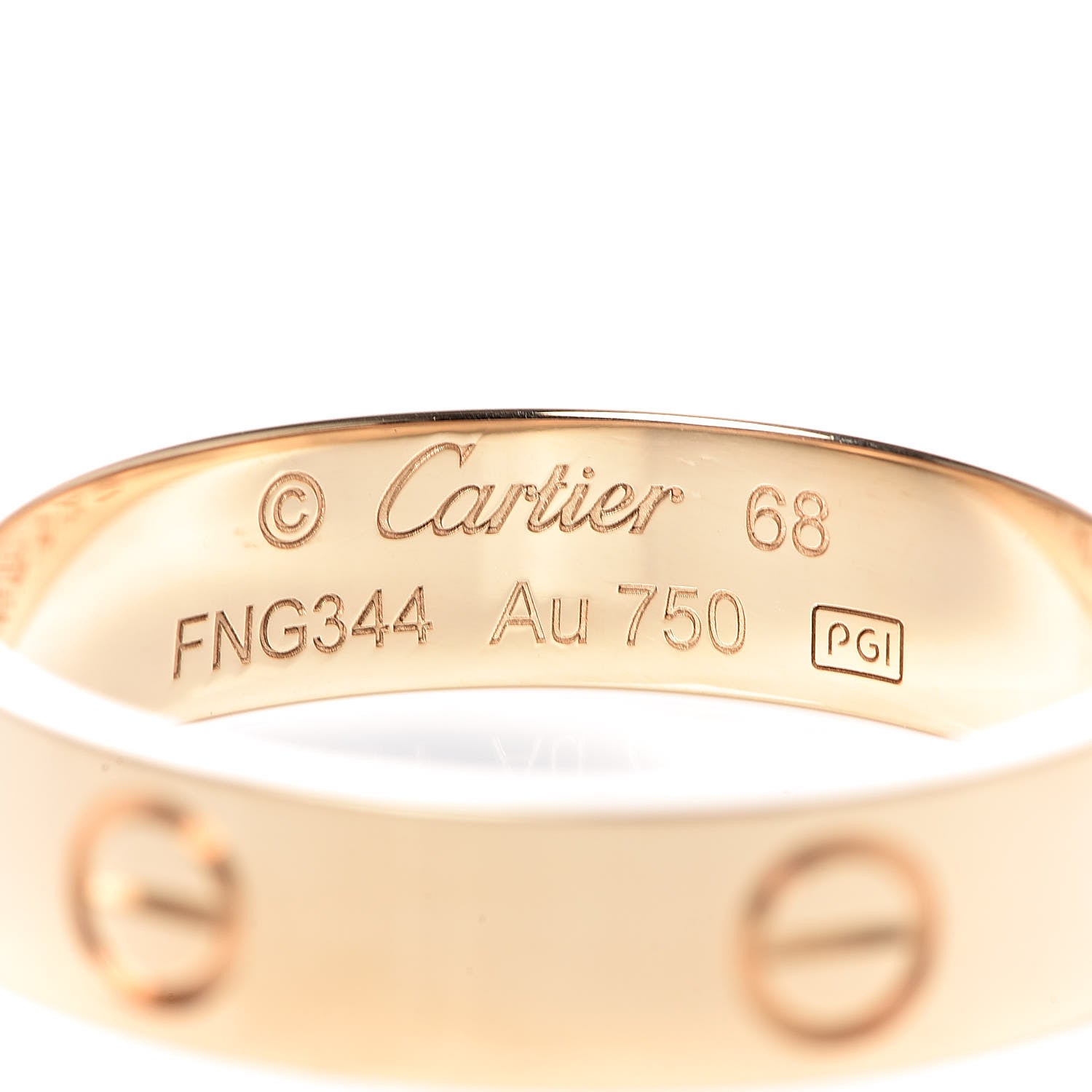 Cartier 18K Yellow Gold 5.5mm LOVE Band Ring 68 12.25 4 of 5