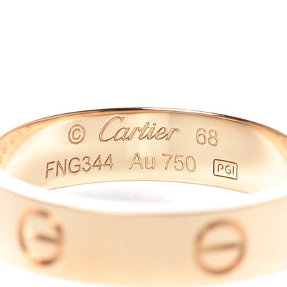 Cartier 18K Yellow Gold 5.5mm LOVE Band Ring 68 12.25 4 of 5