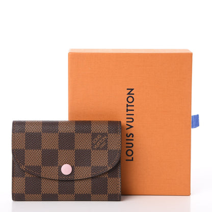 Louis Vuitton Damier Ebene Rosalie Coin Purse Rose Ballerine 9 of 9