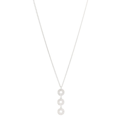Tiffany Sterling Silver 1837 Triple Circle Drop Pendant Necklace 1 of 5