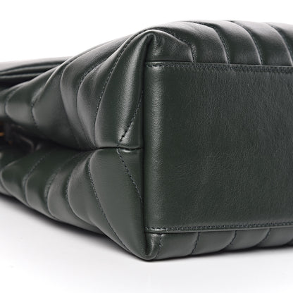 Saint Laurent Calfskin Y Quilted Monogram Medium Loulou Chain Satchel Olive 11 of 12