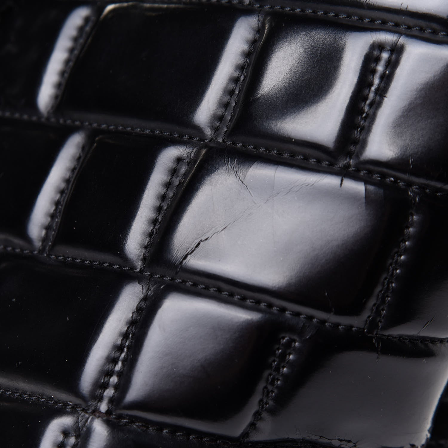 Chanel Vinyl Quilted Frozen Shopping Tote Black 15 of 15
