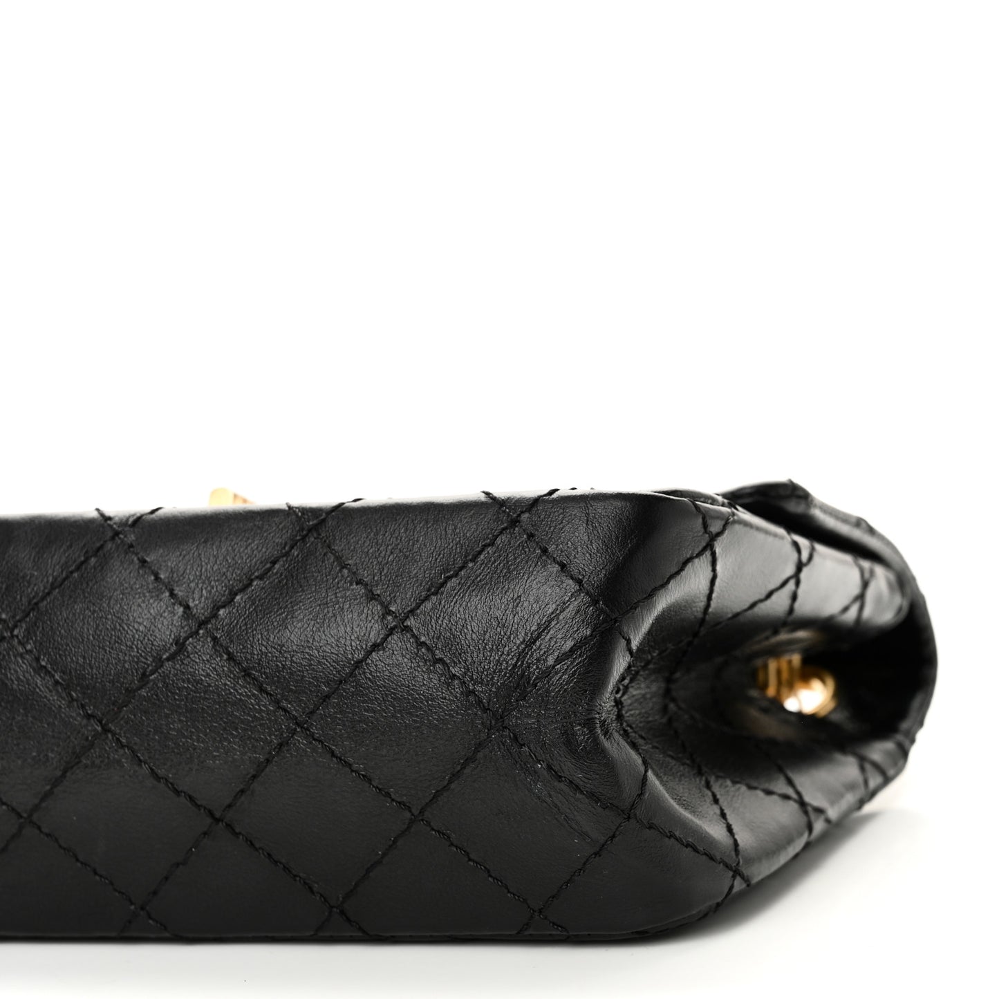 Aged Calfskin Quilted 2.55 Reissue Mini Flap Black
