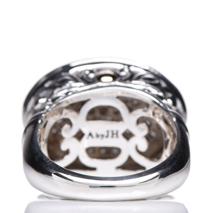 John Hardy Sterling Silver 14K Yellow Gold Cubic Zirconia Angela Oval Ring 57 8 4 of 7