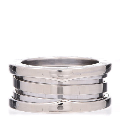 Bulgari 18K White Gold B.Zero1 3 Band Ring 50 5.25 1 of 4