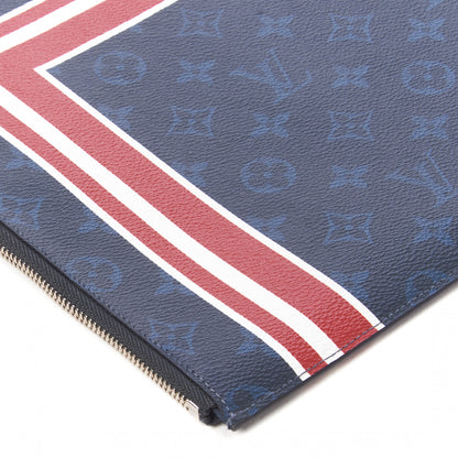 Louis Vuitton Monogram Cobalt Striped Pochette Jour GM 5 of 8