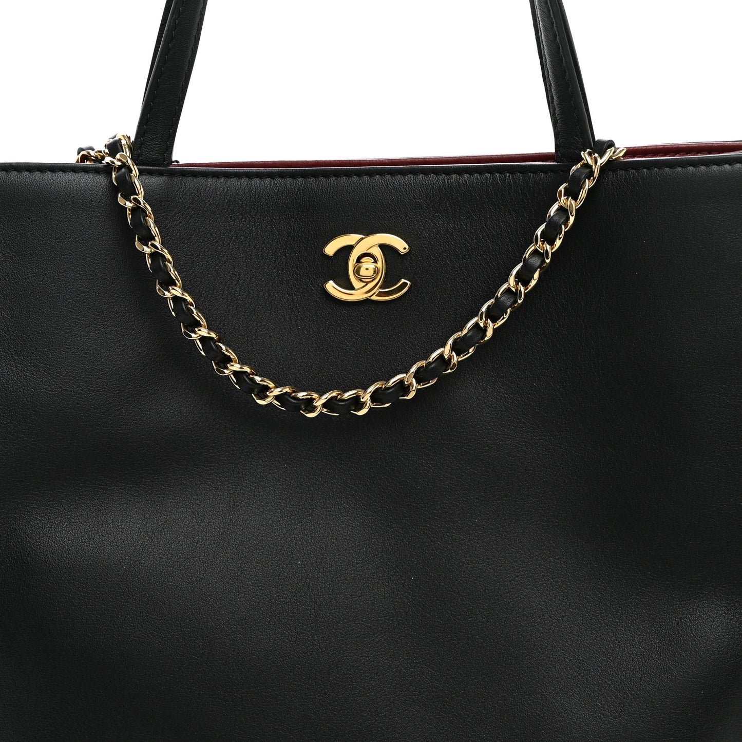 Calfskin Small Shopping Bag Black