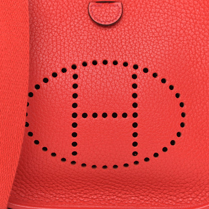 Hermes Taurillon Clemence Evelyne TPM Rouge Casaque 8 of 12