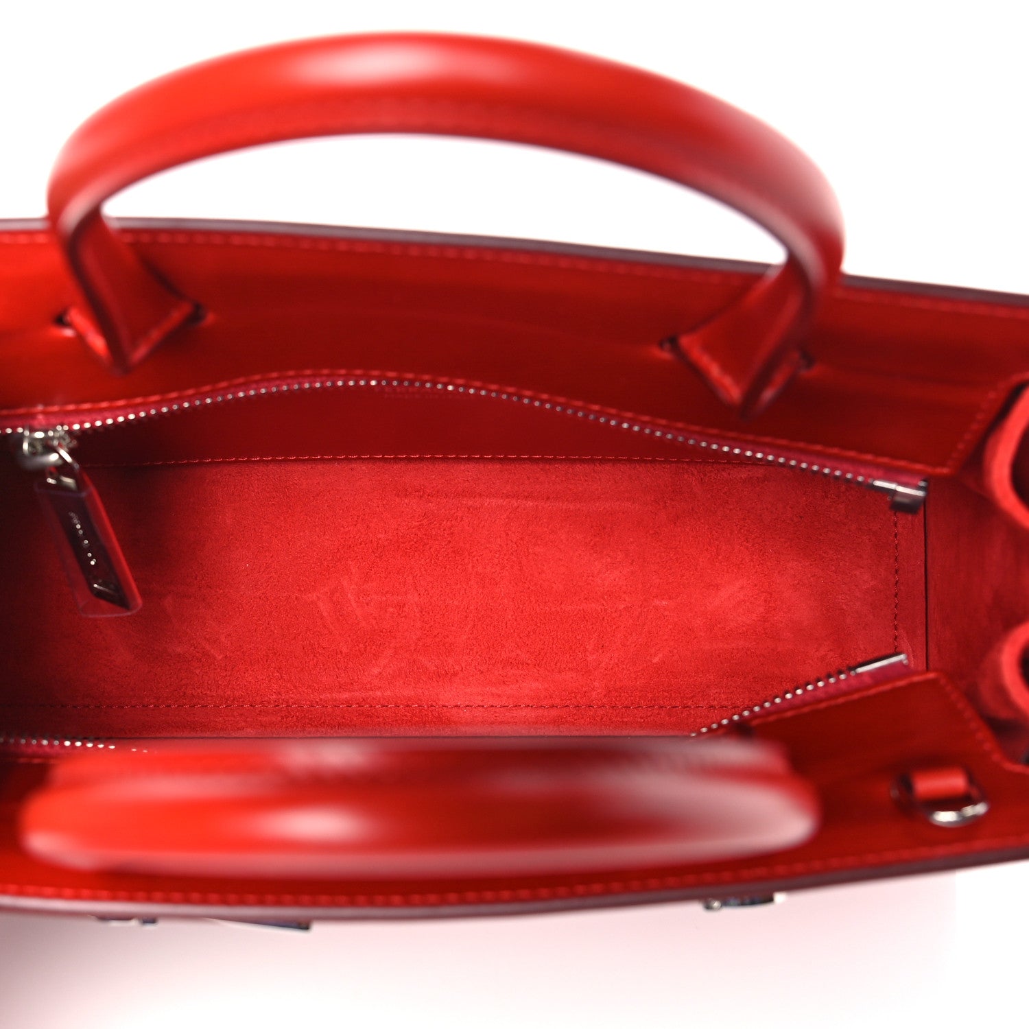 Salvatore Ferragamo Calfskin Gancini Buckles Tote Bag Flame Red 5 of 8