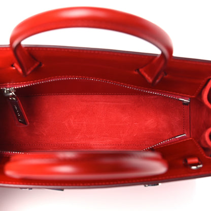 Salvatore Ferragamo Calfskin Gancini Buckles Tote Bag Flame Red 5 of 8