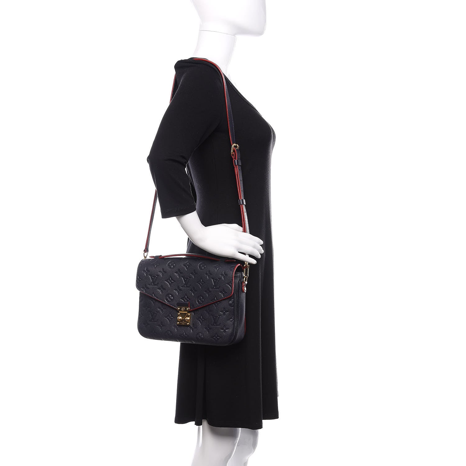 Louis Vuitton Empreinte Pochette Metis Marine Rouge 2 of 11