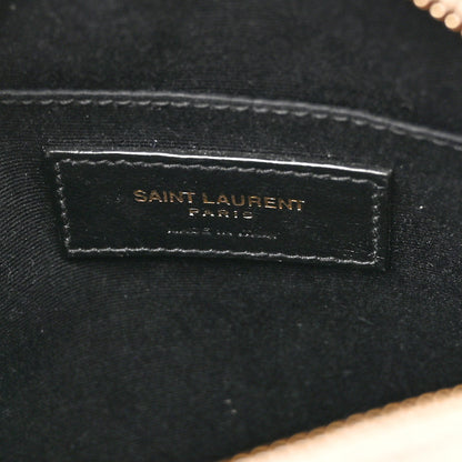 Saint Laurent Grain De Poudre Matelasse Chevron Quilted Vinyle Round Camera Bag 6 of 12