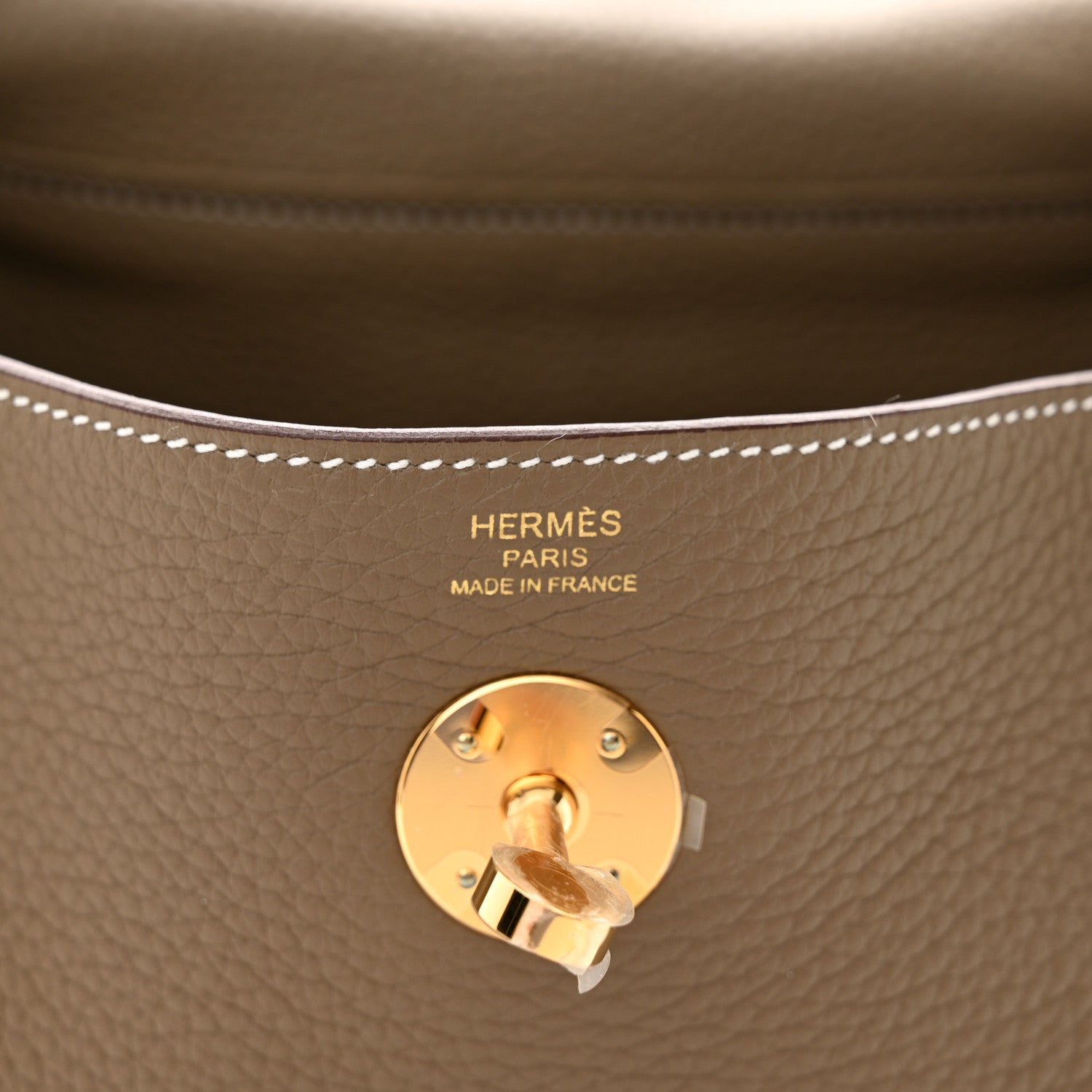 Hermes Taurillon Clemence Lindy 26 Etoupe 6 of 11