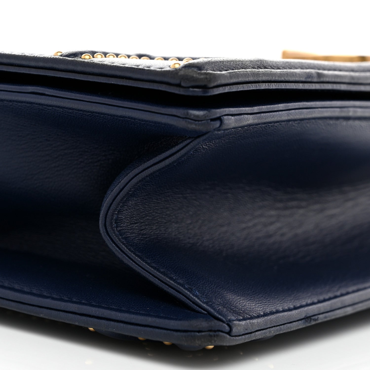 Christian Dior Lambskin Studded Medium Diorama Flap Bag Navy Blue 9 of 10