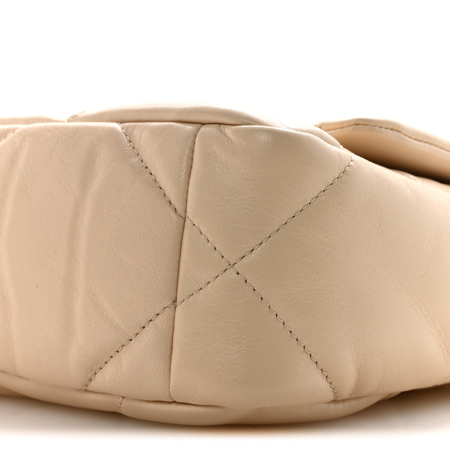 Chanel Goatskin Quilted Medium Chanel 19 Flap Beige 10 of 14