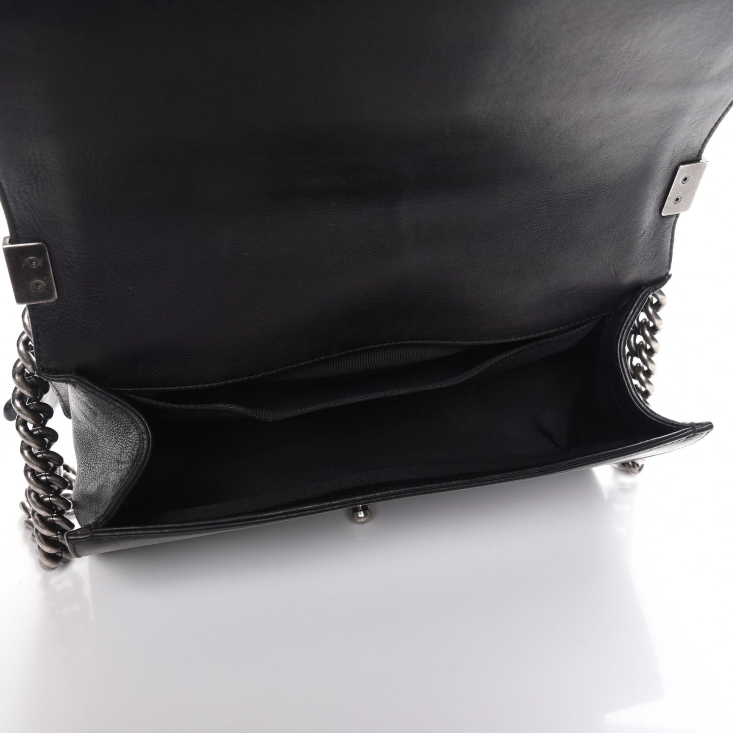 Calfskin Quilted Medium Boy Flap Black