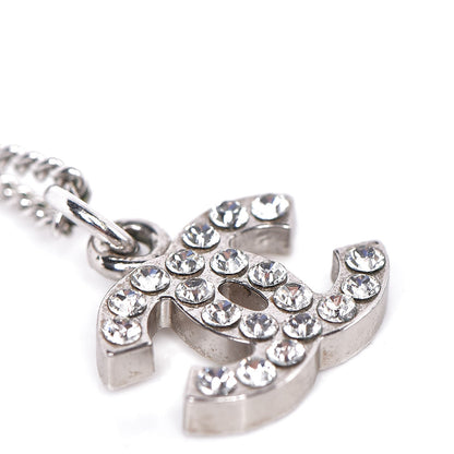 Chanel Crystal Timeless CC Necklace Silver 5 of 8