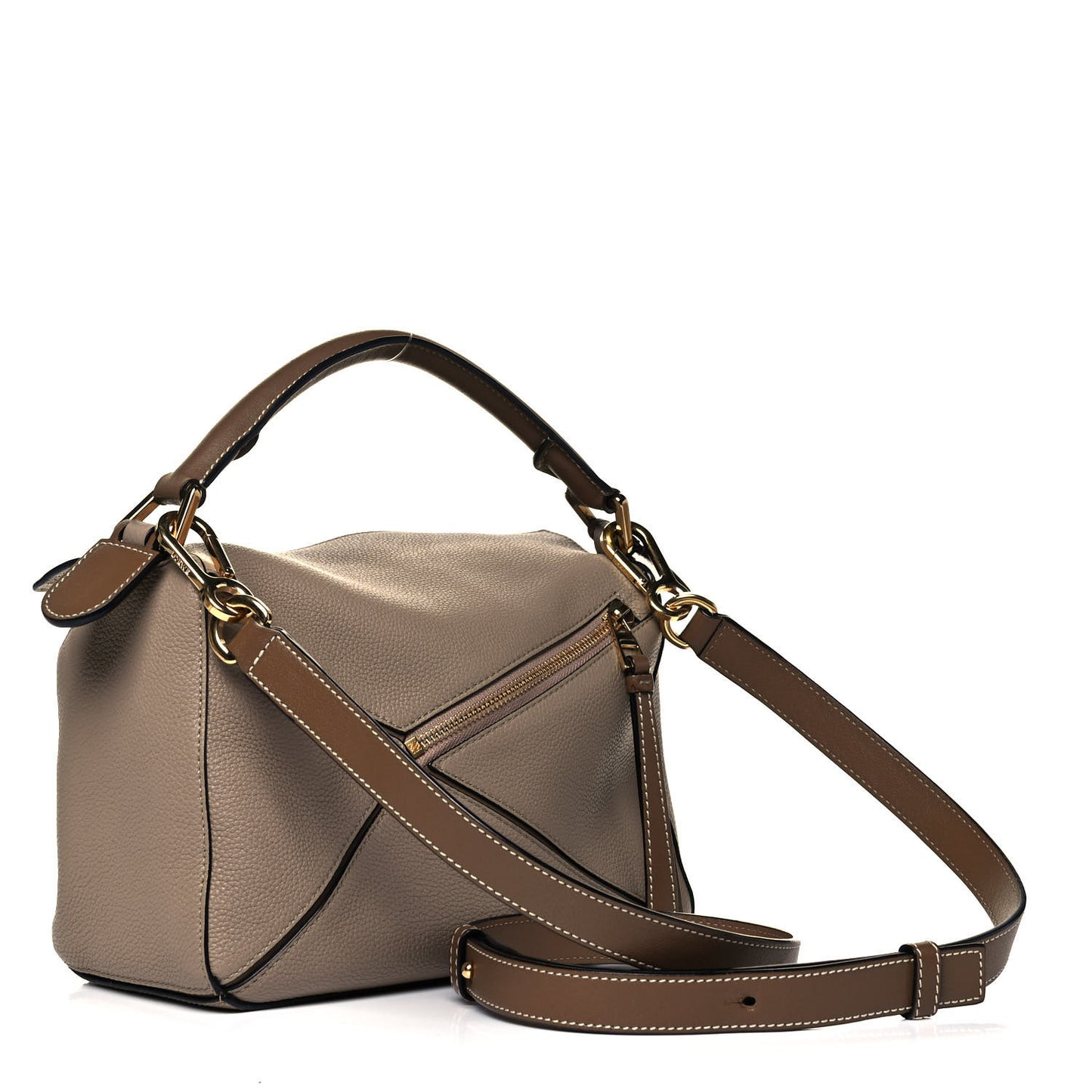 Grained Calfskin Small Puzzle Bag Sand Mink