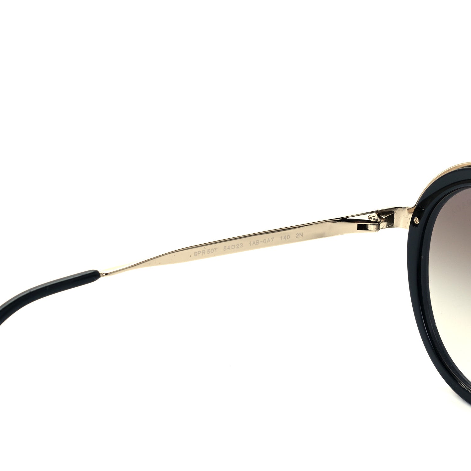 Prada Round Frame Sunglasses SPR 50T Black 6 of 7