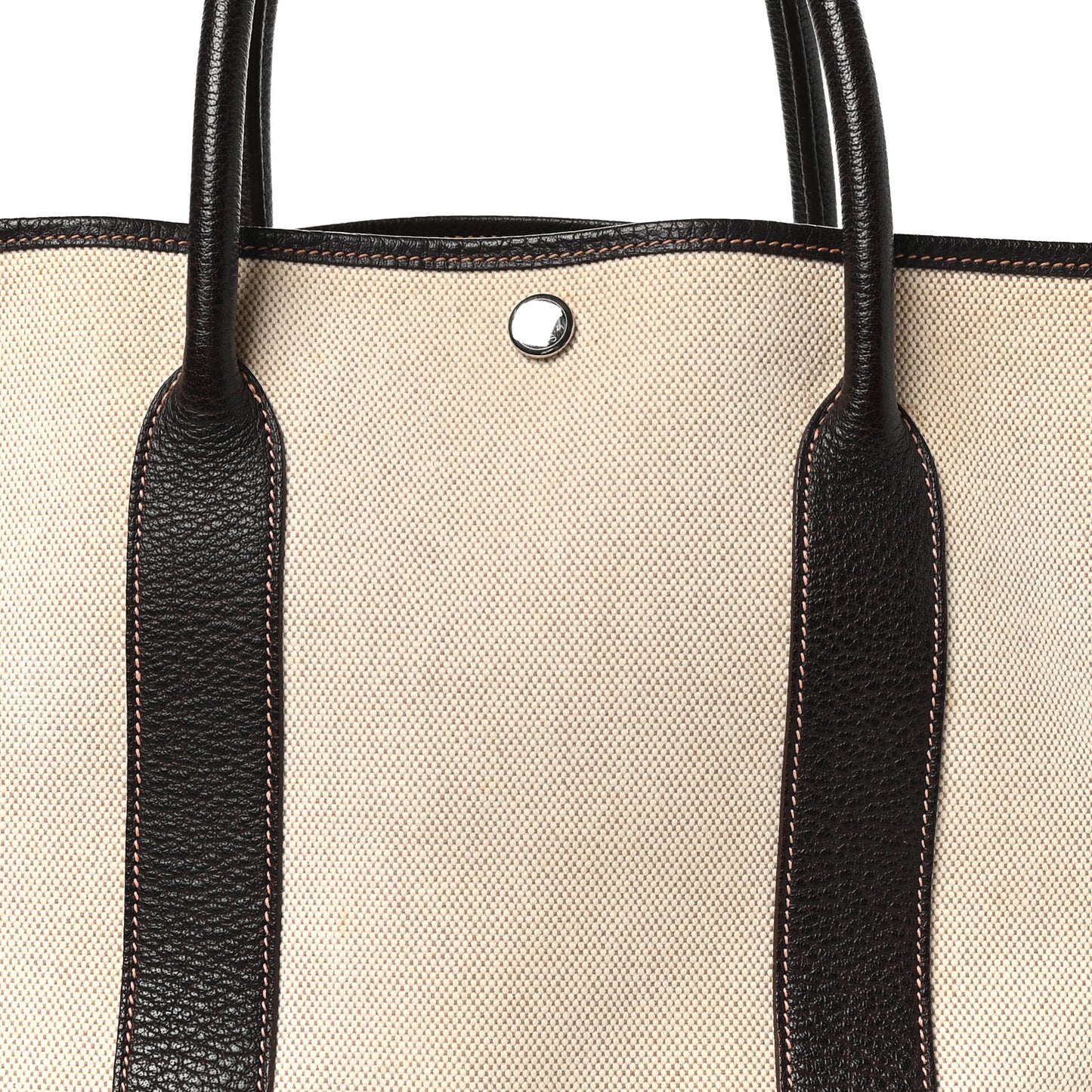 Buffle Skipper Toile Garden Party 36 MM Tote Marron Fonce
