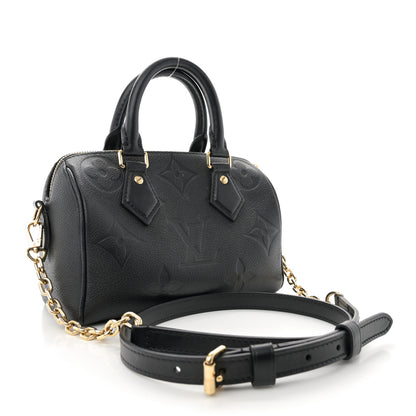 Louis Vuitton Empreinte Monogram Giant Speedy Bandouliere 20 Black 3 of 12