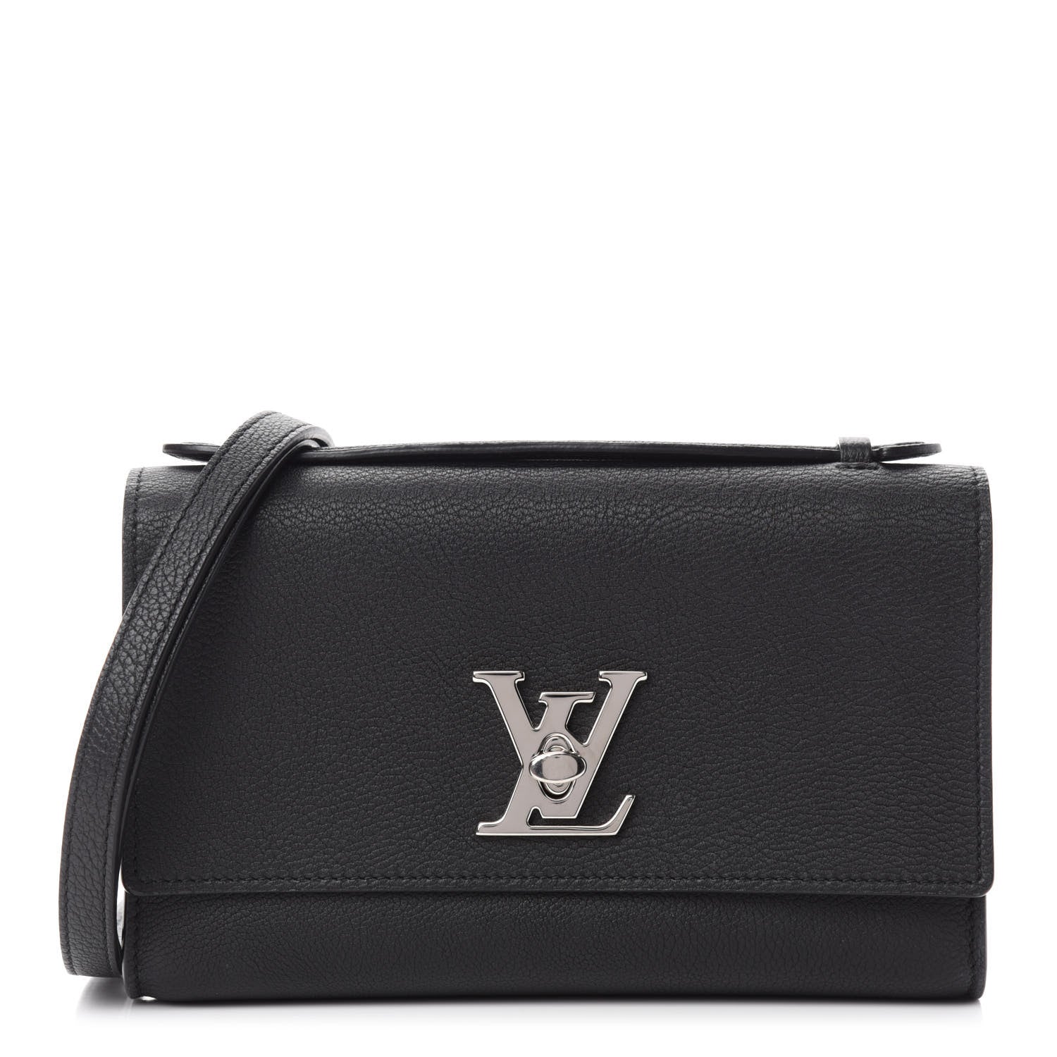 Louis Vuitton Calfskin Lockme Clutch Black 1 of 11