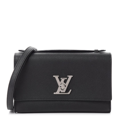 Louis Vuitton Calfskin Lockme Clutch Black 1 of 11