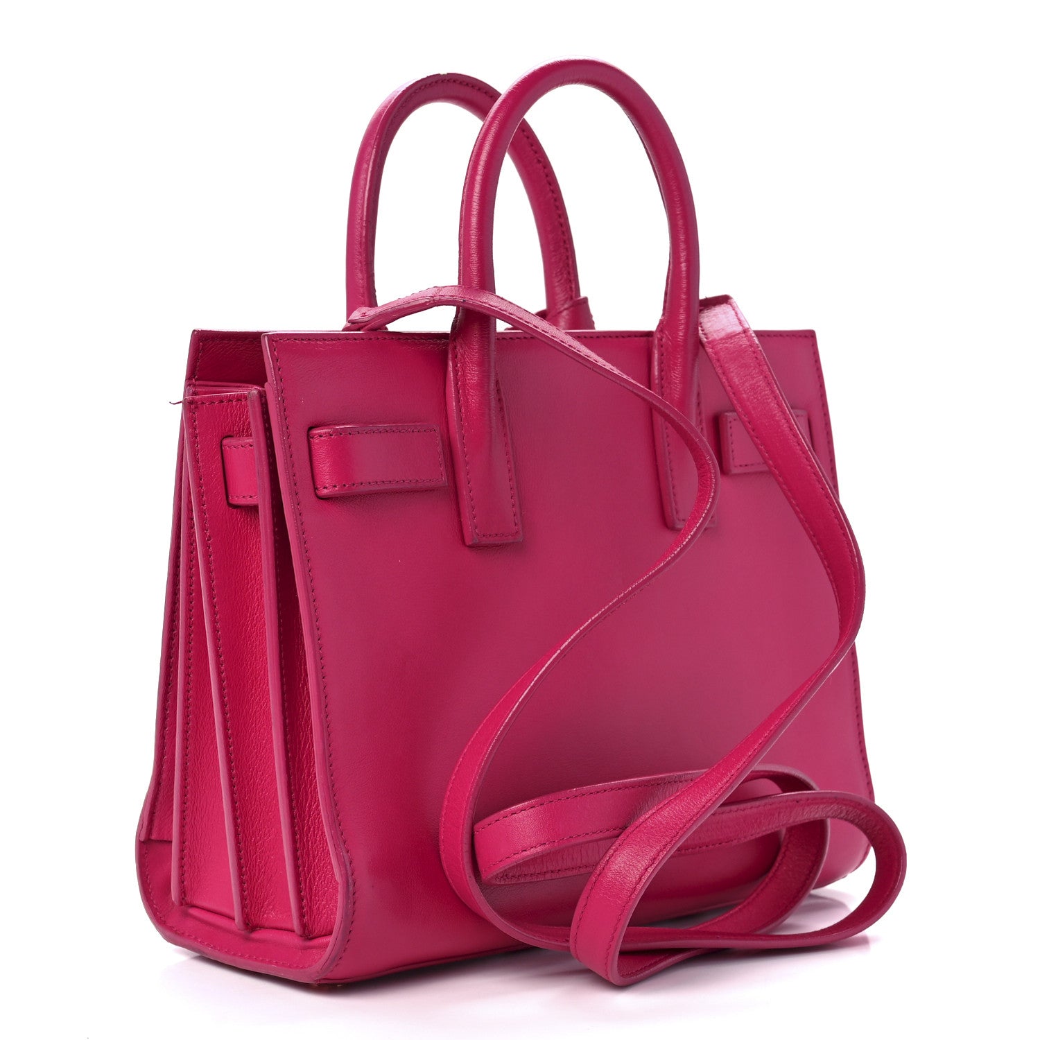 Saint Laurent Calfskin Nano Sac De Jour Bubblegum 3 of 17