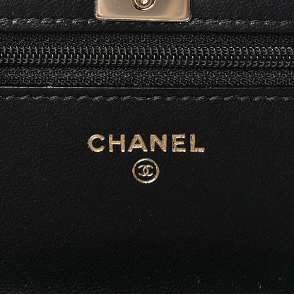 Chanel Lambskin Quilted Trendy CC Wallet On Chain WOC Black 6 of 11