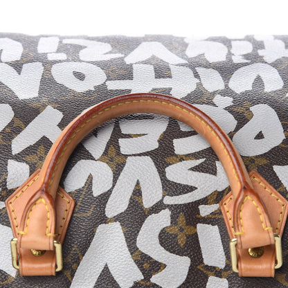 Louis Vuitton Monogram Graffiti Speedy 30 Silver 25 of 26