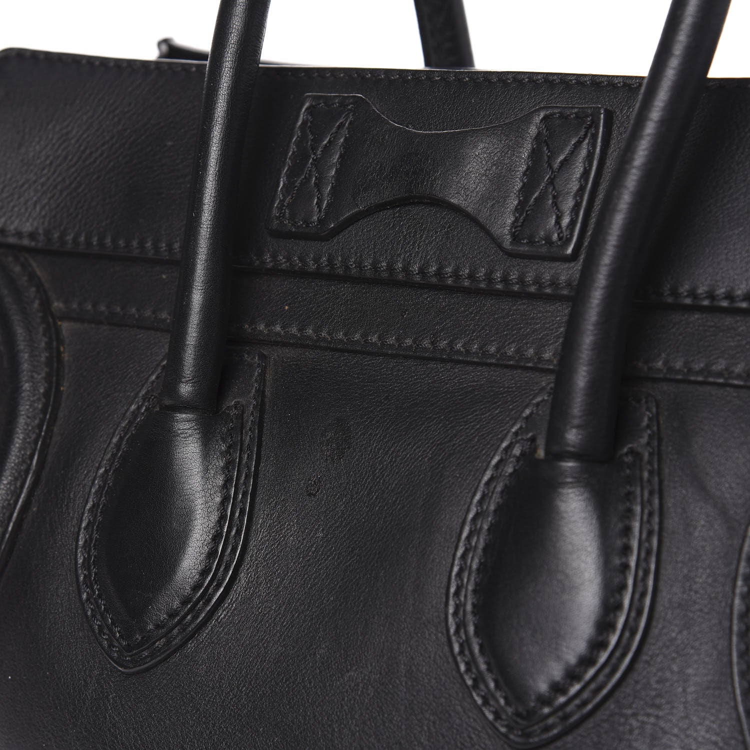 Celine Smooth Calfskin Micro Luggage Black 9 of 10