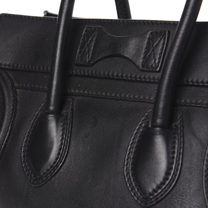 Celine Smooth Calfskin Micro Luggage Black 9 of 10