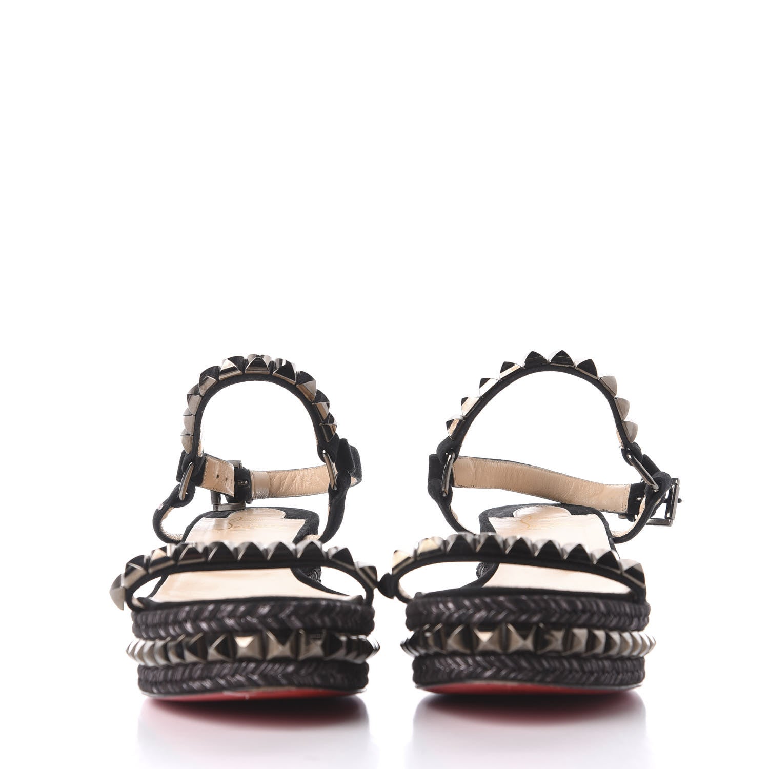 Christian Louboutin Suede Cataclou 60 Platform Sandals 41 Black 2 of 8