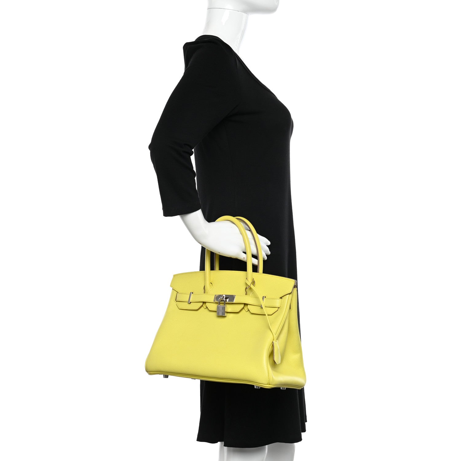 Hermes Epsom BIRKIN 30 Lime 2 of 20
